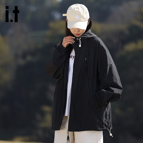 itizzue连帽轻薄透气防晒衣女