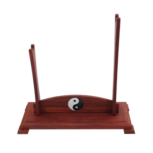 拂尘架红花梨木板材太极拂尘用支托托架摆放架子重2.9斤左右