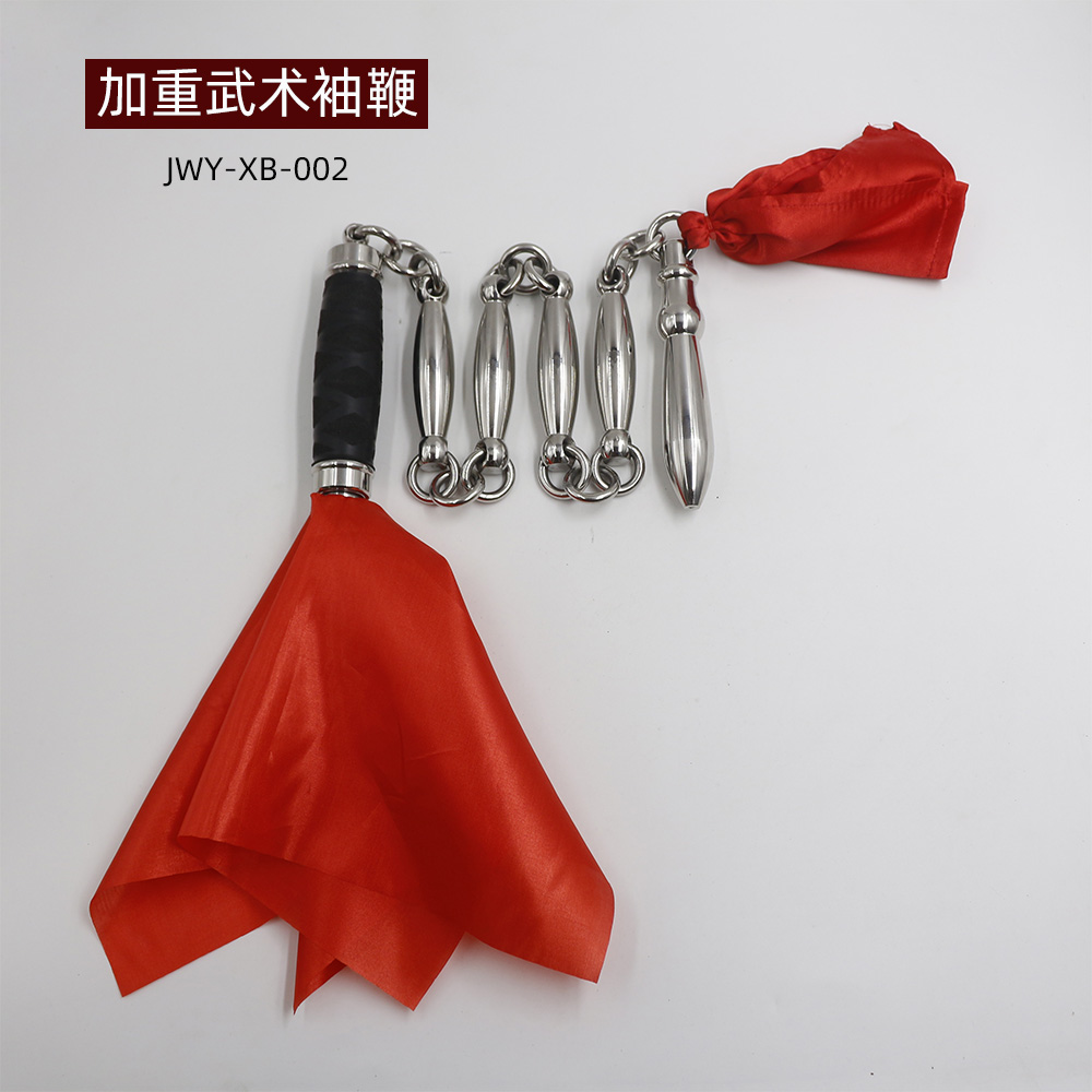 武术袖鞭不锈钢加重三节鞭四节鞭五节鞭双轴承手柄送鞭彩鞭包