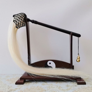 小号摆件新品马尾毛拂尘A+类太极拂尘尘拂甩子檀木杆带架子