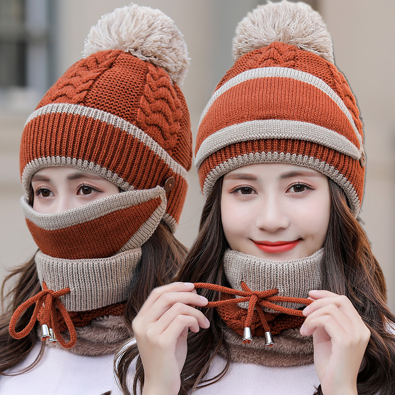 ñ×ÓΧ²±¿ÚÕÖÈý¼þÌ×¶¬Ã±Å®º«°æÌðÃÀ¿É°®ÊÝÁ³Ã«ÏßÕë֯ñºñÆï³µ±£Å¯