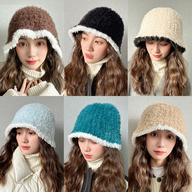 欢瑾水桶帽逛街优雅气质女秋冬