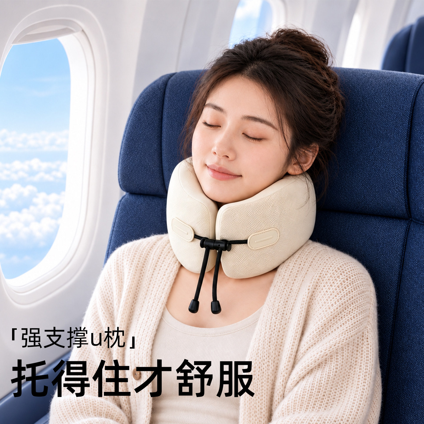 记忆棉u型枕护颈椎枕头高铁飞机旅行便携靠枕护脖强支撑睡觉头枕