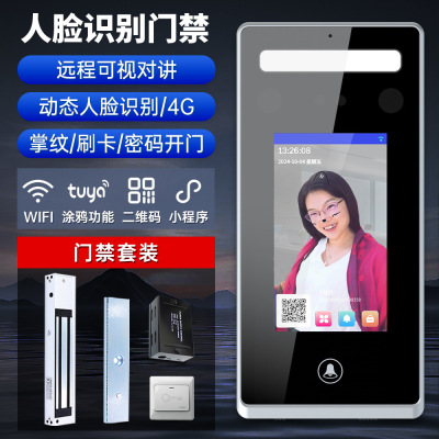 海宝城人脸识别门禁一体机打卡机扫脸刷脸掌纹掌静脉门控系统控制