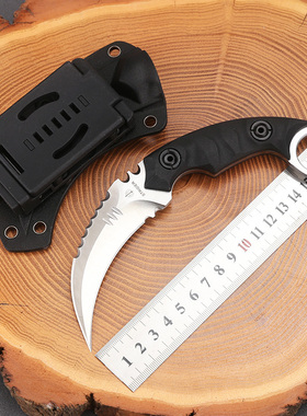 户外小刀爪子刀具锋利防身不锈钢刀野外求生高硬度蝎子鹰爪刀开刃