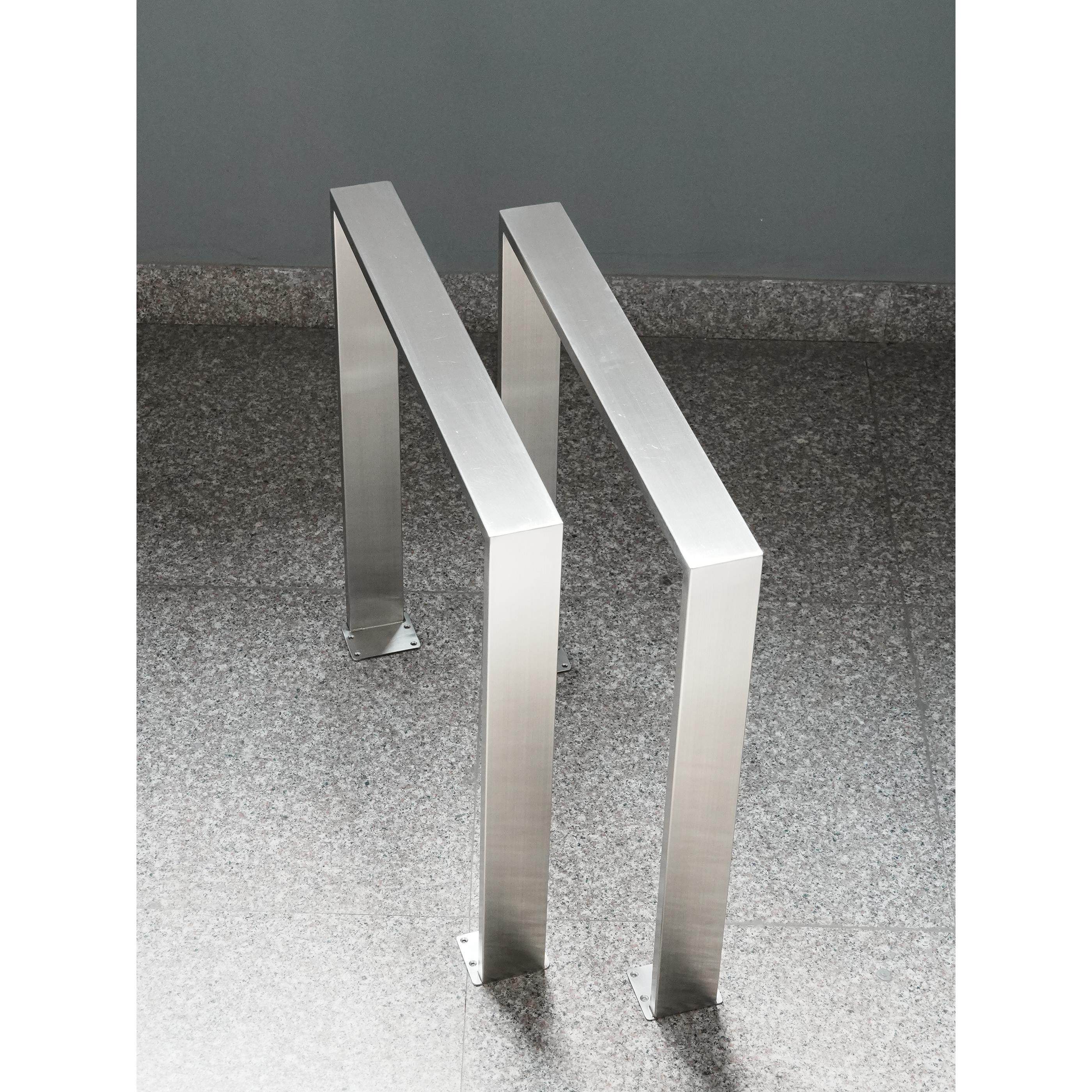 拉丝不锈钢桌腿定制支架桌子腿餐桌桌脚吧台支撑腿书桌脚金属桌腿