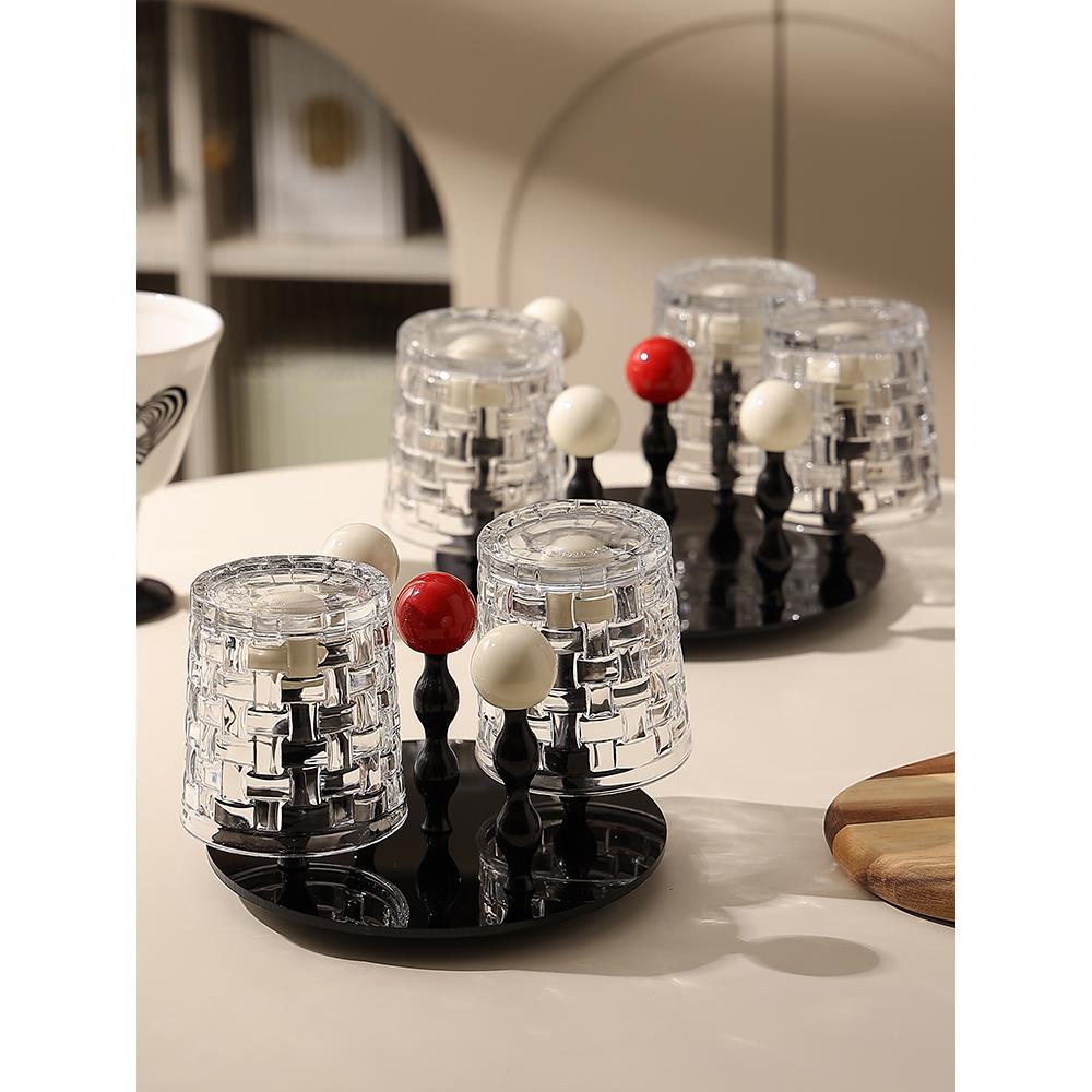 法式复古旋转杯架高级感杯子收纳置物架客厅创意倒挂玻璃水杯架子