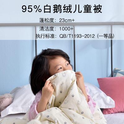 羽亲儿童羽绒被芯可水洗95白鹅绒A类婴幼儿园午睡毯亲肤全棉家纺