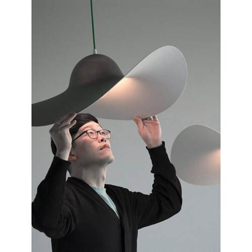 客厅吊灯意大利设计师灯北欧后现代极简主义服装商店餐厅灯草帽吊