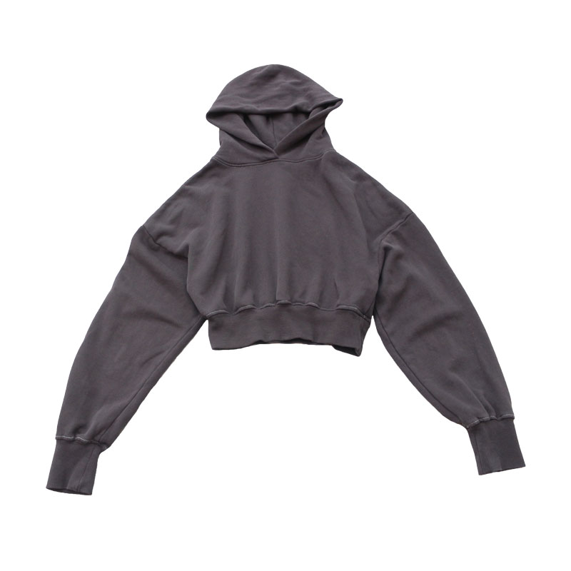 连帽收腰套头短款棉质卫衣女长袖2024春装新款韩版洋气休闲帽衫