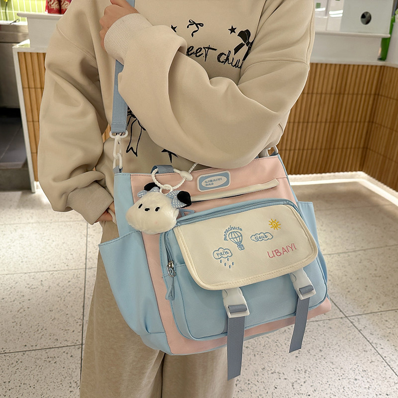小清新多用斜挎包女日系可爱少女小学生单肩包高颜值逛街手提包