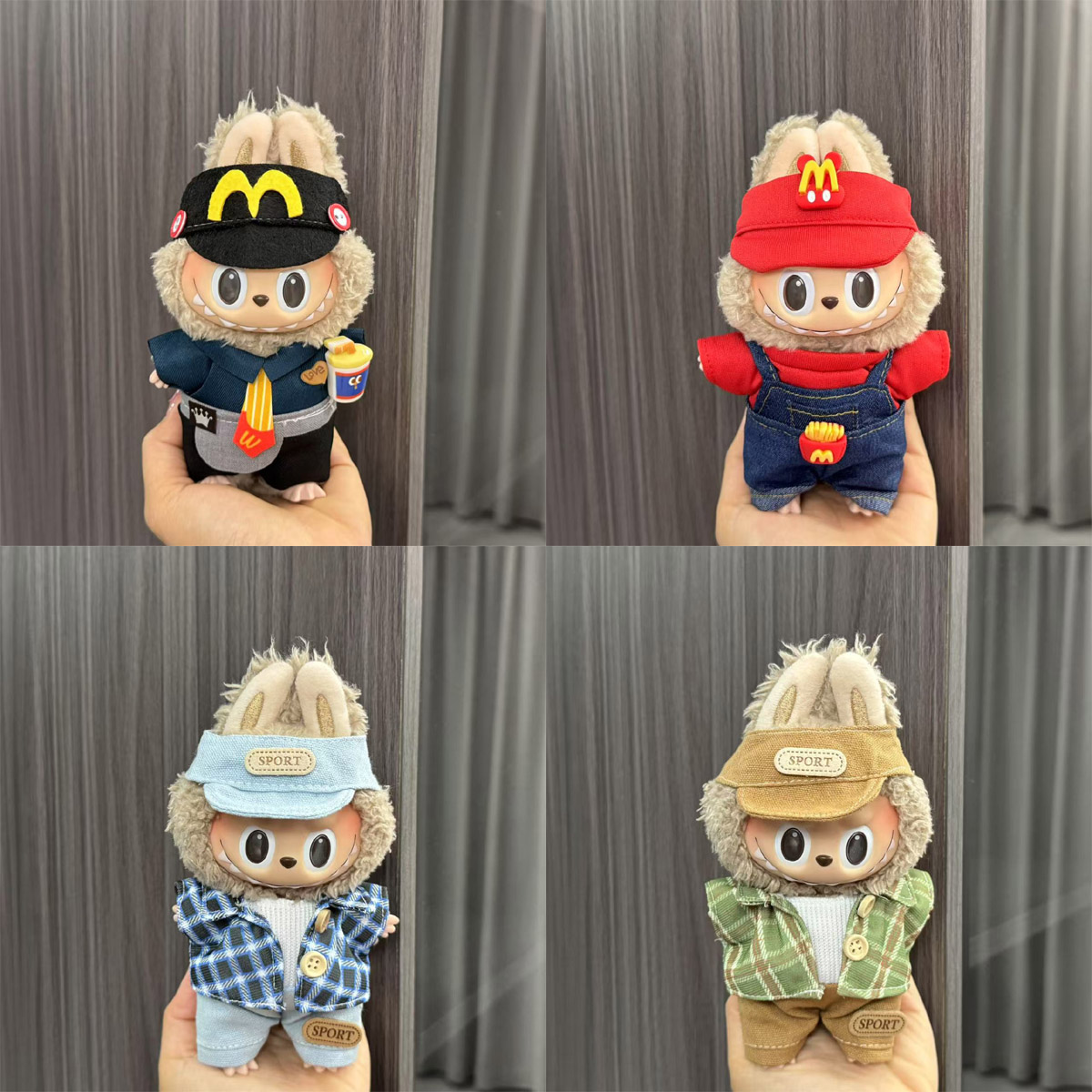 labubu拉布布毛绒公仔娃娃衣衣服