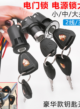 电动车电源锁电门锁大头锁中头锁小头锁AB锁陶瓷锁芯电瓶车配件