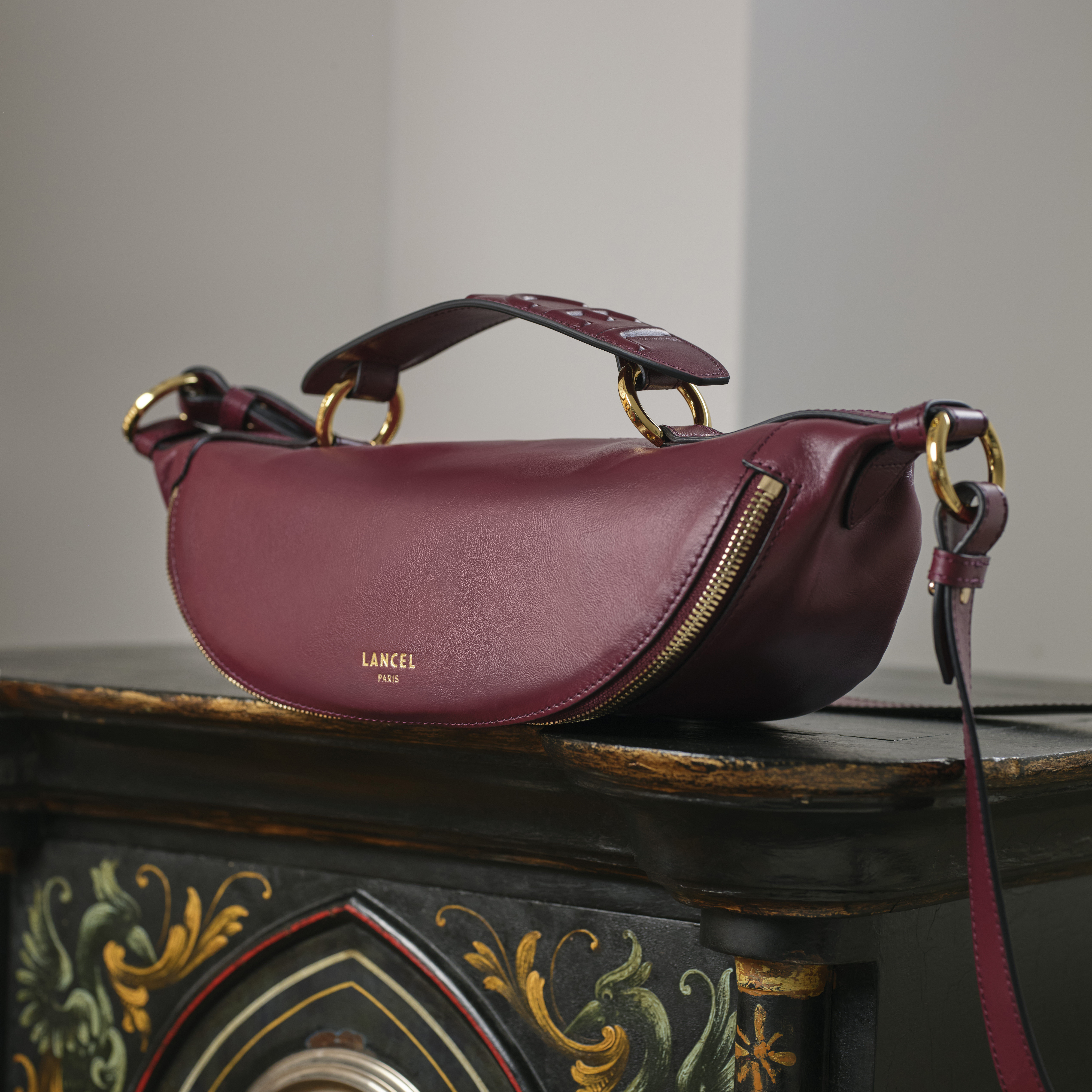 LANCEL/兰姿 ORIGAMI小号饺子包 单肩斜挎包牛皮真皮 低奢女包