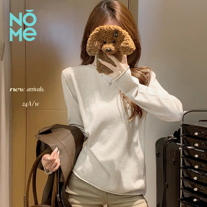 NOME（服饰）2025年女士新款时尚休闲百搭宽松软糯无缝圆领针织衫