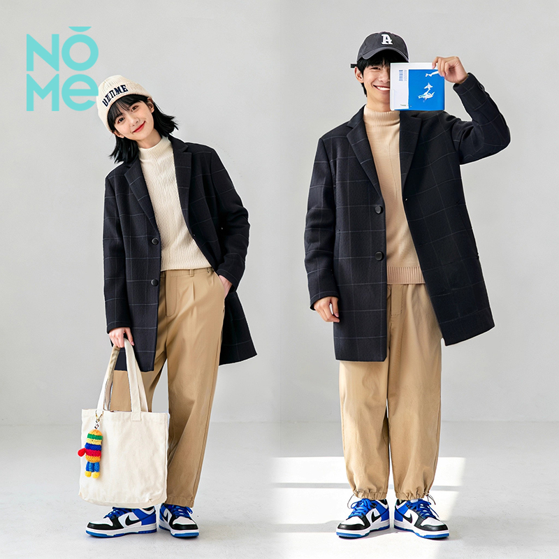 NOME（服饰）秋冬气质宽松高级显瘦羊毛双面呢大衣外套男女同款