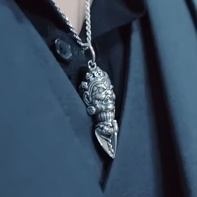 吾岸。樊霄同款项链四面佛游书朗镀S925银藏式云旗郝熠然黄铜颈链