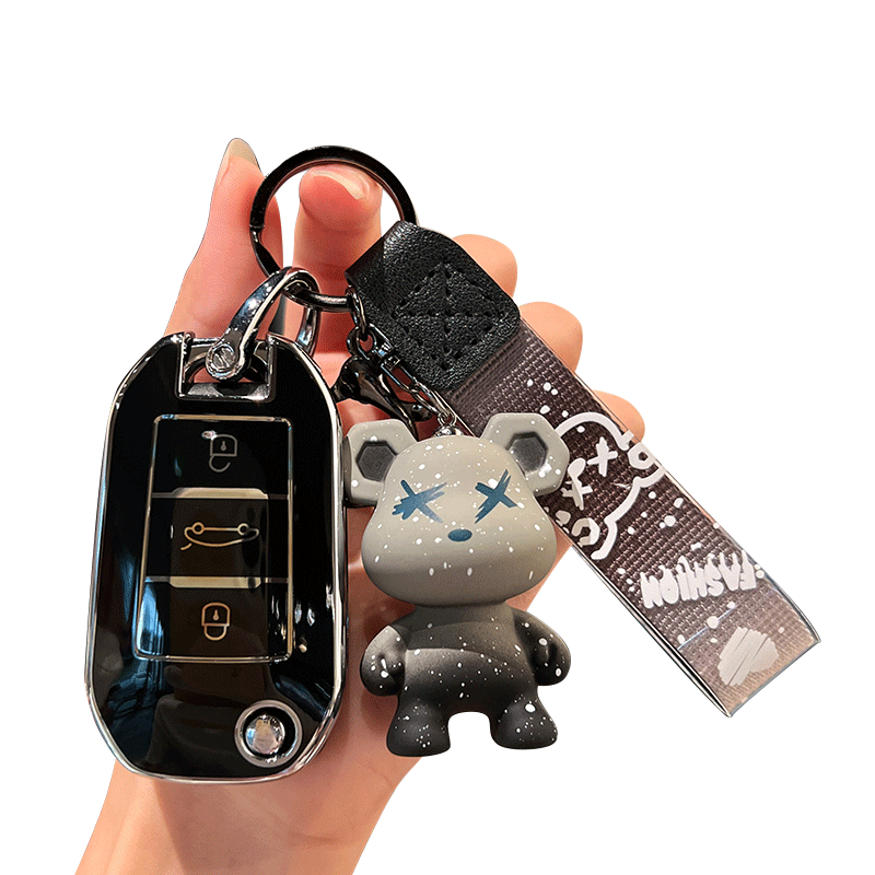 东风标致钥匙套308 301 408 308s汽车3008壳2008标志508包扣男女