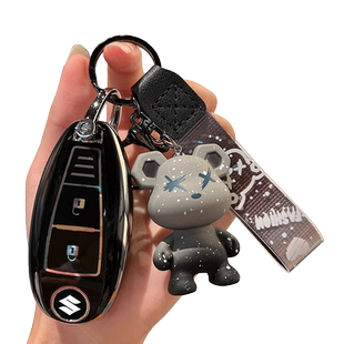 适用长安铃木天语SX4钥匙套维特拉骁途锋驭启悦汽车吉姆尼壳包扣