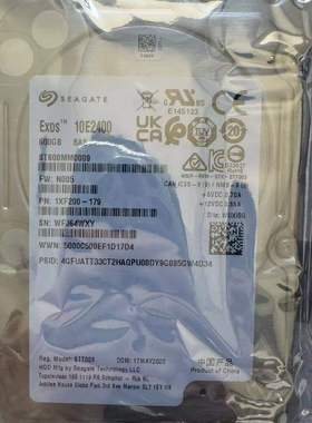 600GB Exos 10E2400 ST600MM0009 SAS 10K 12G 2.5寸硬盘