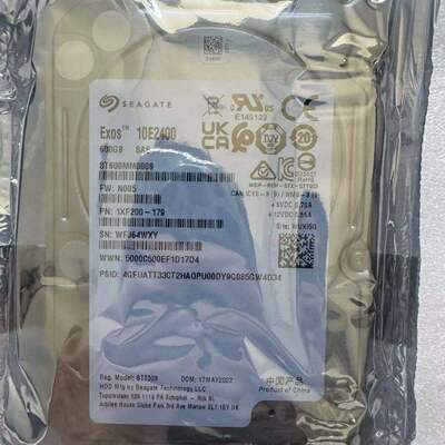 600GB Exos 10E2400 ST600MM0009 SAS 10K 12G 2.5寸硬盘