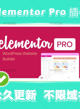 Elementor Pro插件 高级版编辑器 主题编辑器 永久更新 不限域名