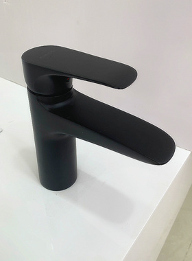 正品埃美柯MD8850炭黑色全铜节水洗面器龙头