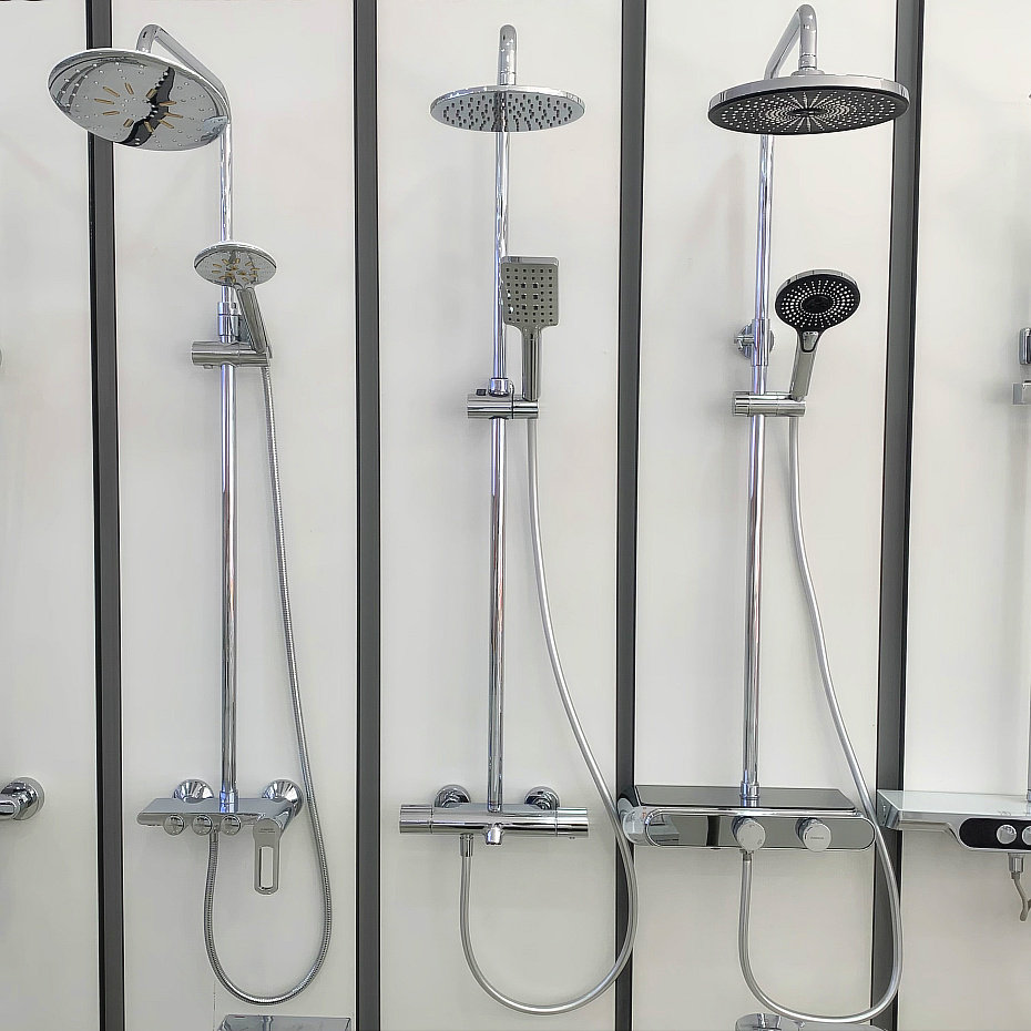 埃美柯全铜电镀卫浴花洒增压花洒家用极简