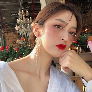 女气质长款流苏耳坠耳环