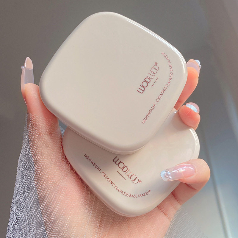 WODWOD糯感丝柔定妆粉防水防汗持久不脱妆学生网红平价粉饼带粉扑