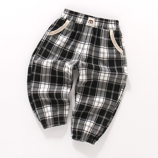 男童夏季薄款儿童休闲长裤男孩夏天宝宝韩版时尚防蚊裤夏款潮