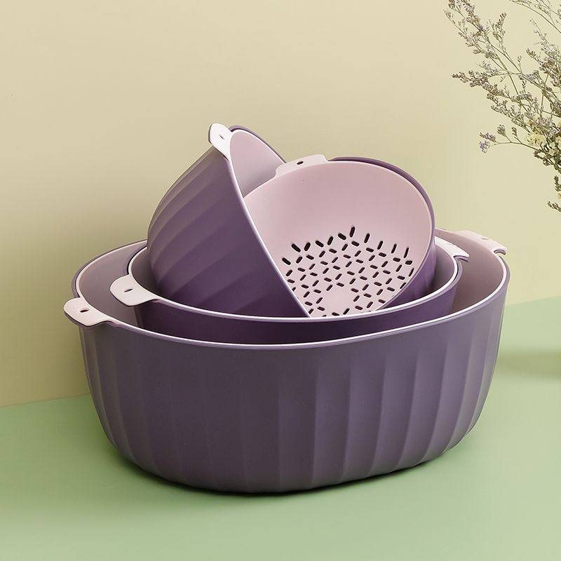 2026新款洗菜篮子加厚双层塑料洗菜盆沥水篮子厨房神器多功能家用,厨房/烹饪用具,滤水器/净水器,淘宝优惠券,粉丝福利购,淘宝优惠卷