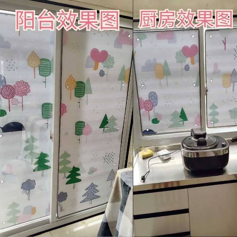 吸在玻璃上的窗帘阳光房阳台遮阳帘屋顶玻璃仓库隔热保温铝箔遮光