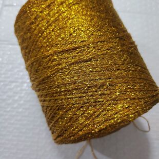 金线钩织毛线发夹玩偶闪光空心纱编织线金银线钩针包包玩具熊手工