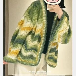 钩帽子的专用线羊毛马海毛混纺长绒柔软亲肤钩针帽子围巾