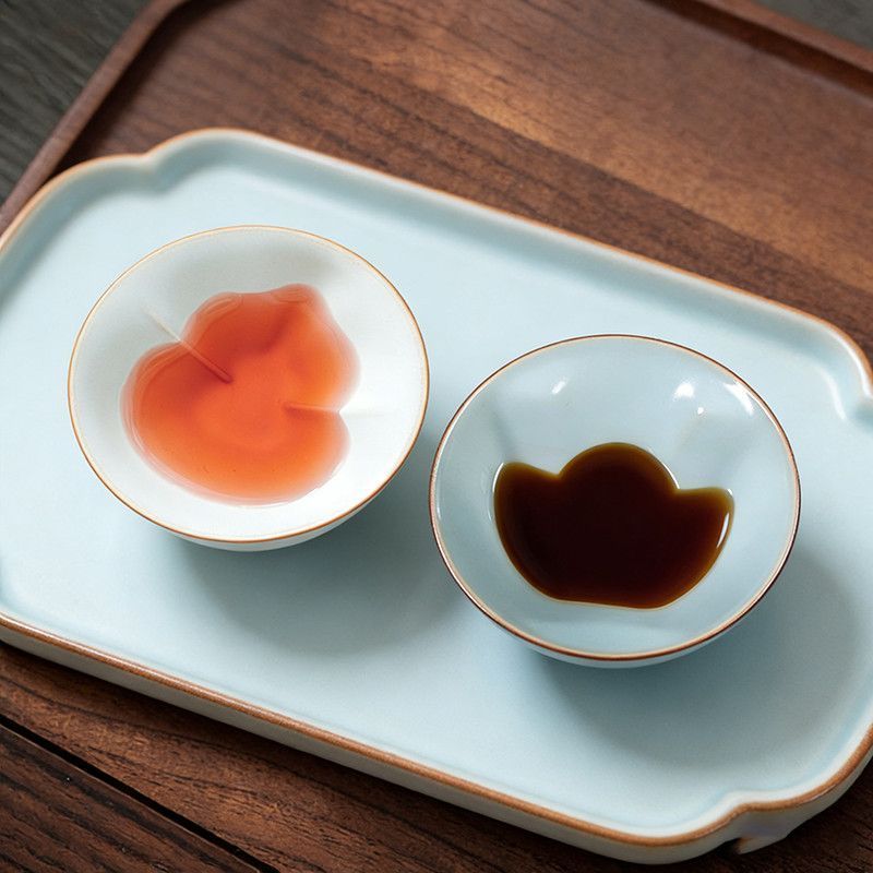 年轻人高端茶具新款汝窑葫芦乾坤主人杯茶杯陶瓷品茗杯子单杯功夫