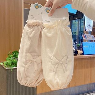 套宽松版 羽绒服袖 防污套袖 女款 毛绒 女士上班专用袖 秋冬季 套加长款