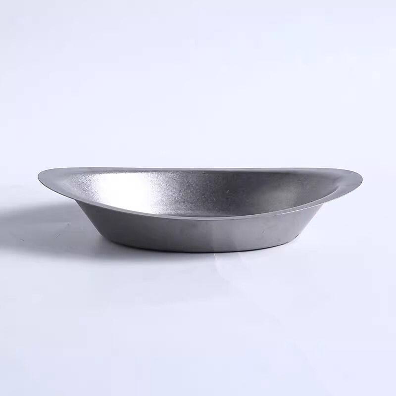 不锈钢盘复古304不锈钢咖喱盘拌饭盘工业风西餐汤盘餐盘小吃盘炸