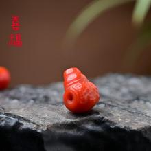 南红玛瑙博古纹三通回纹佛头星月菩提佛珠小金刚手串diy文玩配件