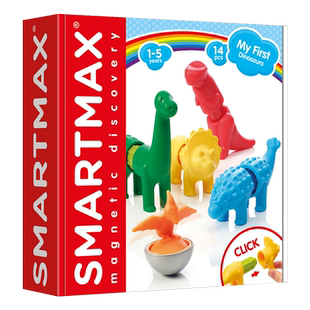 SMARTMAX 恐龙连连乐 儿童磁力棒益智玩具 动物主题 1-5岁 14PCS