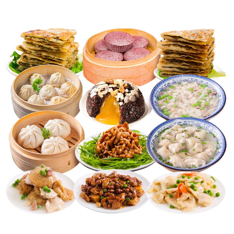 【8件8折】知味观杭州好吃的早餐半成品烧麦包子煎饼八宝饭小笼包