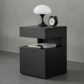 意式 家用卧室储物极窄床边柜 极简小型床头柜实木简约现代超窄新款