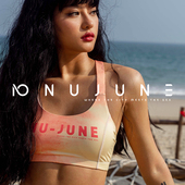 NuJune 泳衣女分体比基尼运动内衣小胸聚拢背心浮潜 福利泳衣