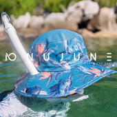 NuJune冲浪帽夏海边遮阳大檐防风浮潜帽潜水帽户外防晒帽钓鱼赶海