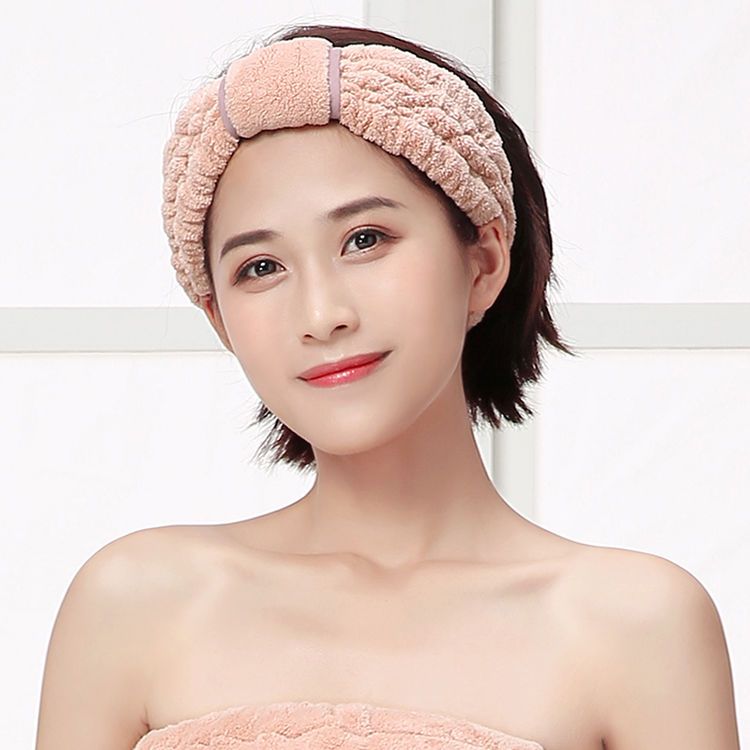 洗脸头发防湿神器洗脸束发带女韩版加厚网红化妆敷面膜发箍甜美可