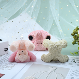 可爱新款倒立熊硅胶模具毛毛造型蜡烛制作香薰硅胶模具