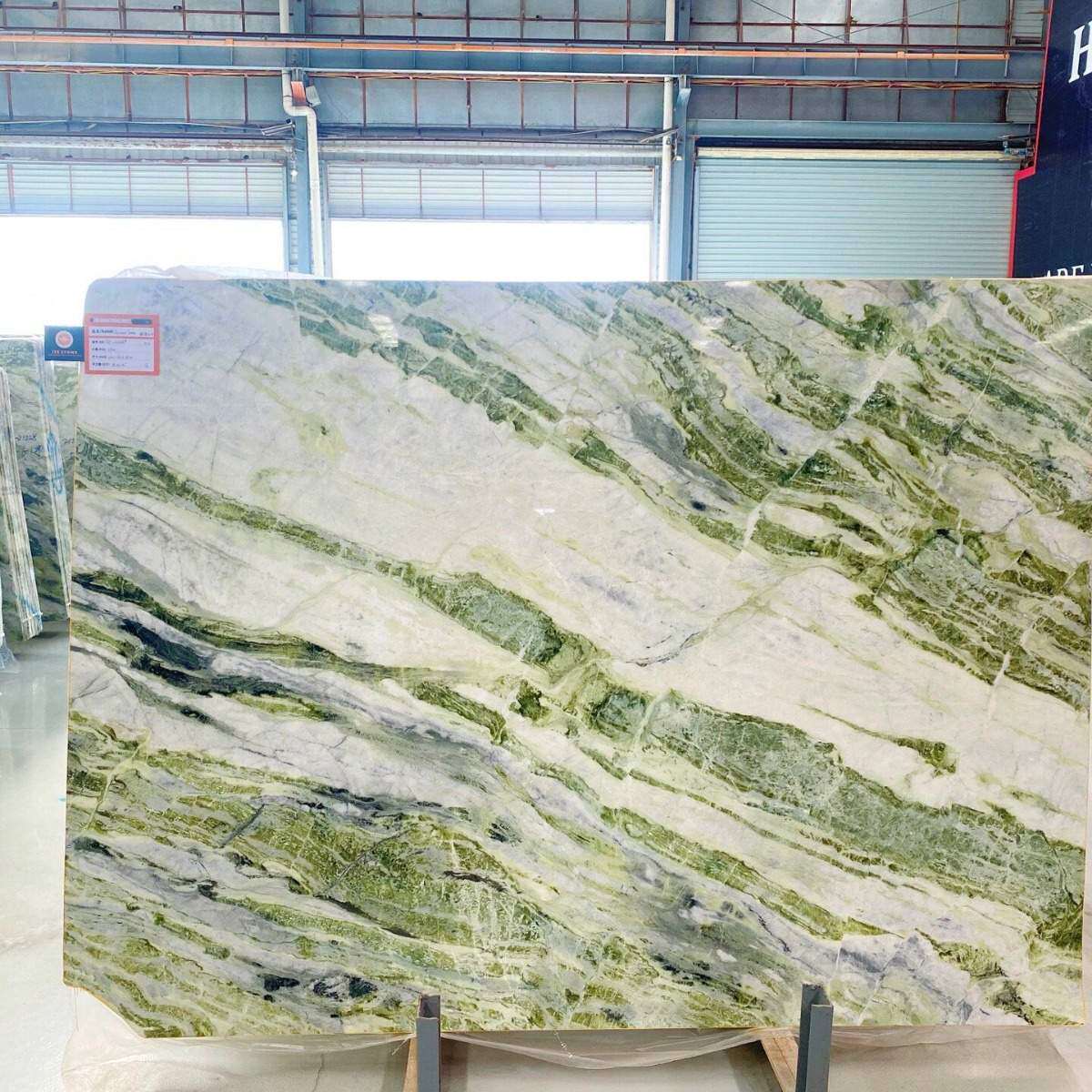 斐济绿天然大理石桌面茶几面大理石台面板别墅背景墙外墙石材