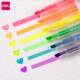 荧光笔6色套装 大容量彩色马卡龙莫兰迪淡色学生用记号笔