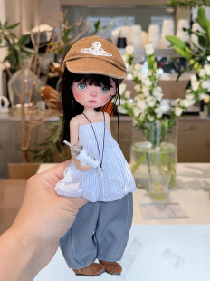 OB22 azone蓝豆豆愚蠢王子六分娃用项链银色钥匙吊坠 OB24 Blythe