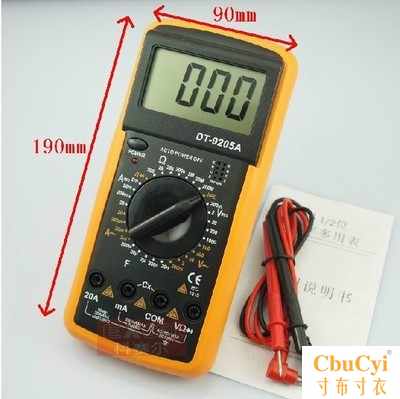 DT9205A ´óÆÁÄ»Êý×ÖÍòÓñí ÍòÄܱí 0.35KG